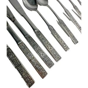 Nanco Moorish MCM Stainless Flatware Replacement 9 Pc Spoon Knife